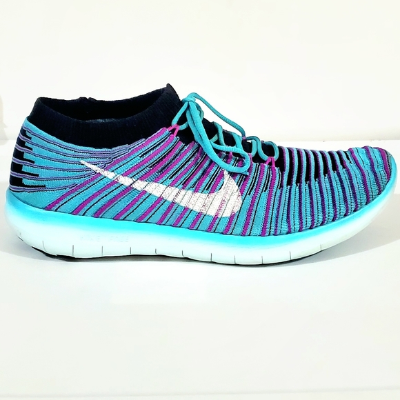 NIKE FREE RN MOTION FLYKNIT RUNNING SHOES. WOMENS Sz:8.5 LIKE NEW! LIGHTWEIGHT - Picture 2 of 11